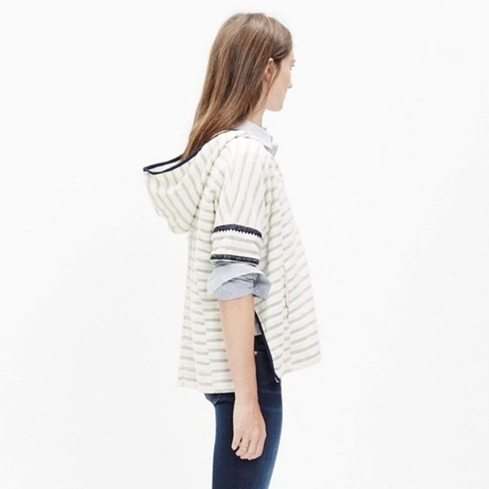 Madewell Elise Embroidered Short Sleeve Hoodie - Picture 2 of 9